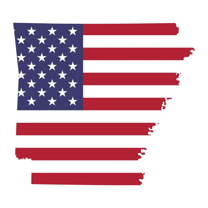 arkansas-state-map-with-american-national-flag