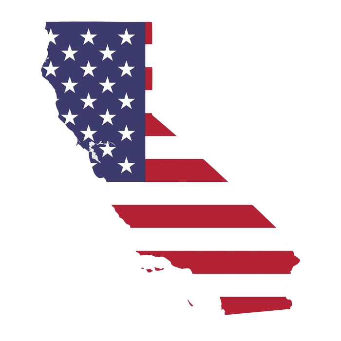 california-state-map-with-american-national-flag