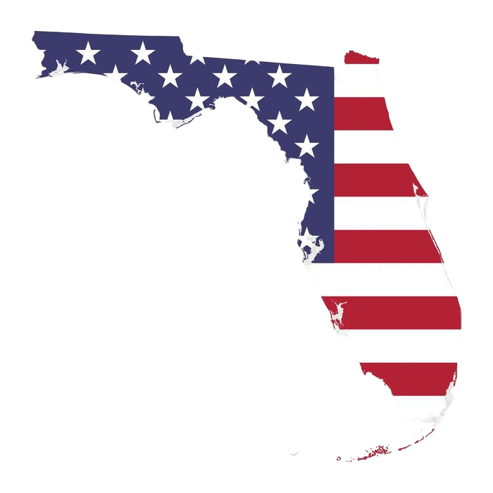 florida-state-map-with-american-national-flag
