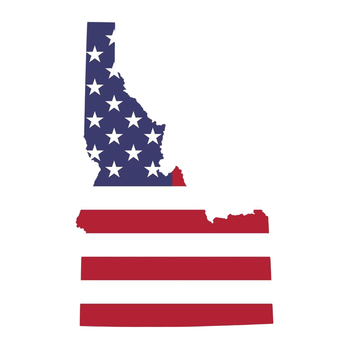idaho-state-map-with-american-national-flag