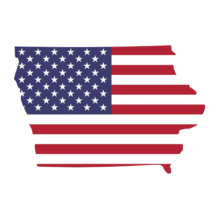 iowa-state-map-with-american-national-flag