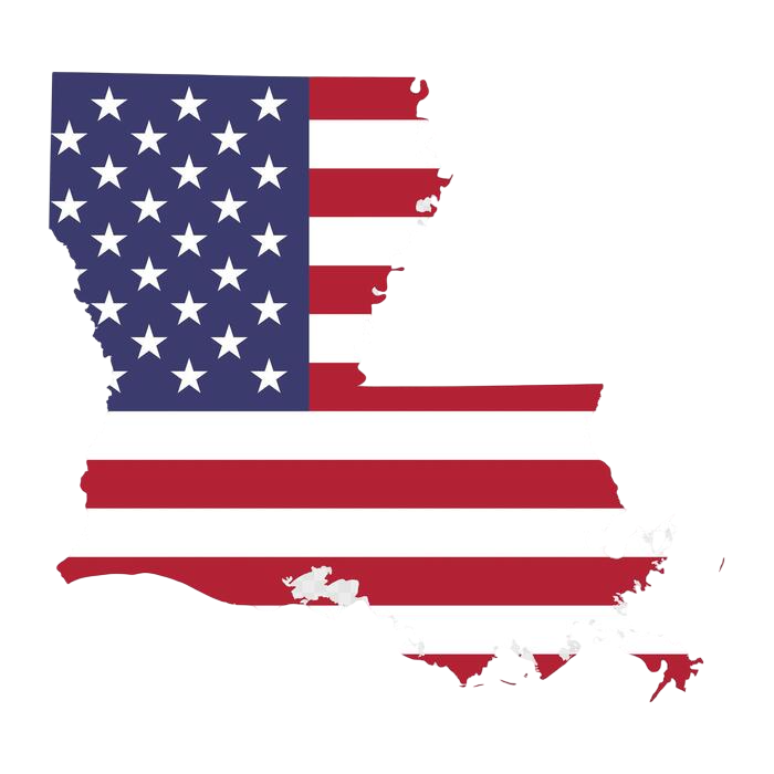 louisiana-state-map-with-american-national-flag