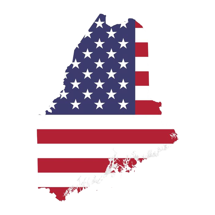 maine-state-map-with-american-national-flag