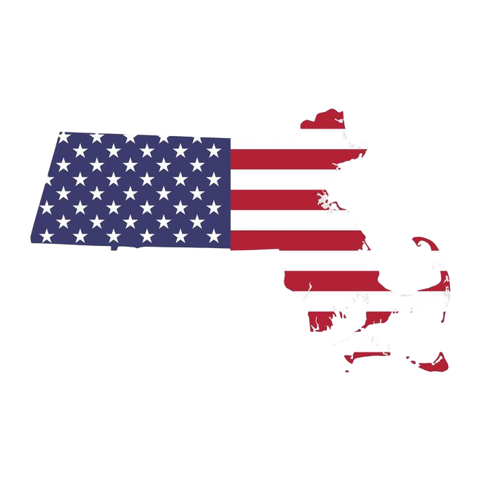 massachusetts-state-map-with-american-national-flag