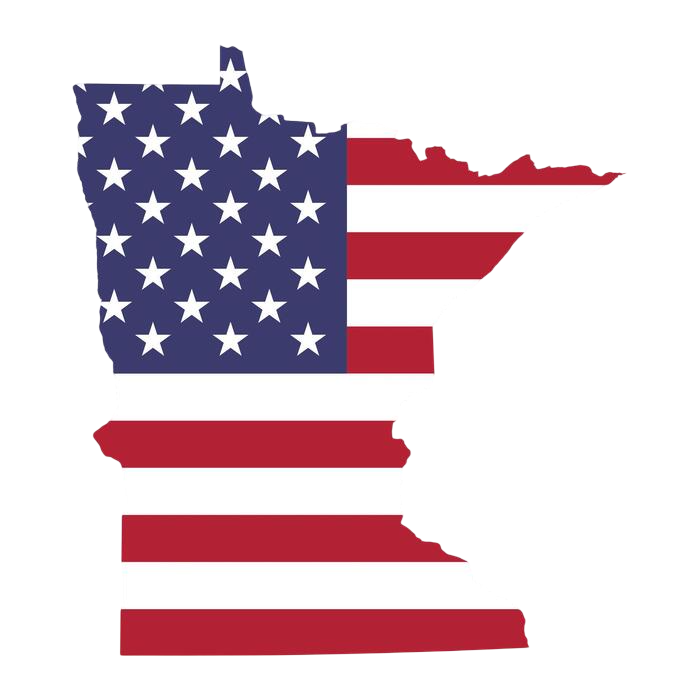 minnesota-state-map-with-american-national-flag