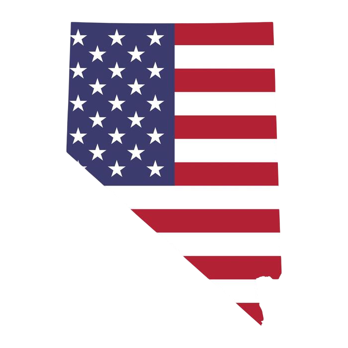 nevada-state-map-with-american-national-flag