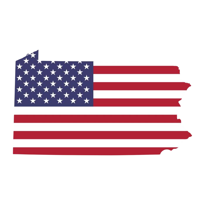 pennsylvania-state-map-with-american-national-flag
