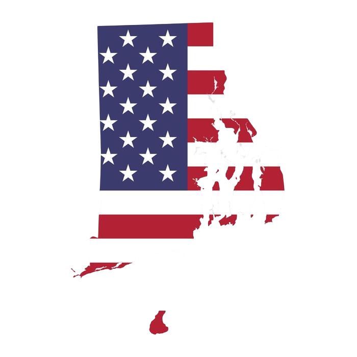rhode-island-state-map-with-american-national-flag