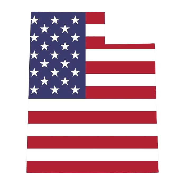 utah-state-map-with-american-national-flag