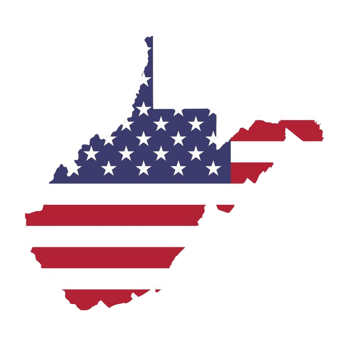 west-virginia-state-map-with-american-national-flag